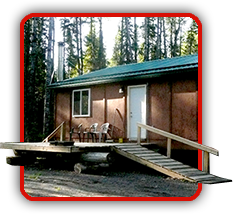 Front of Cabin at Woman River Camp Cabin at Lodge in Ontario