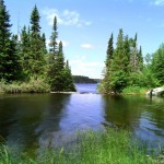 Waterfalls to Premier Lake from South Bay Outpost