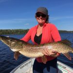 Beth with a 44 inch Northern pike