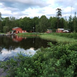 lake and cabin